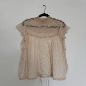 Lola & Sophie Women’s Studded Chiffon Blouse